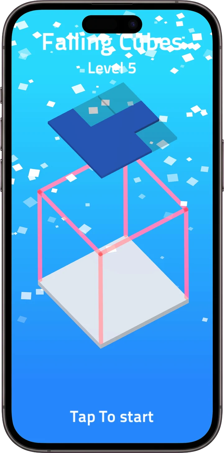 iPhone에서의 Falling Cubes
